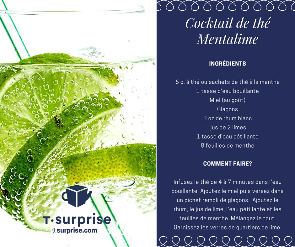 Cocktail de thé glacé Mentalime