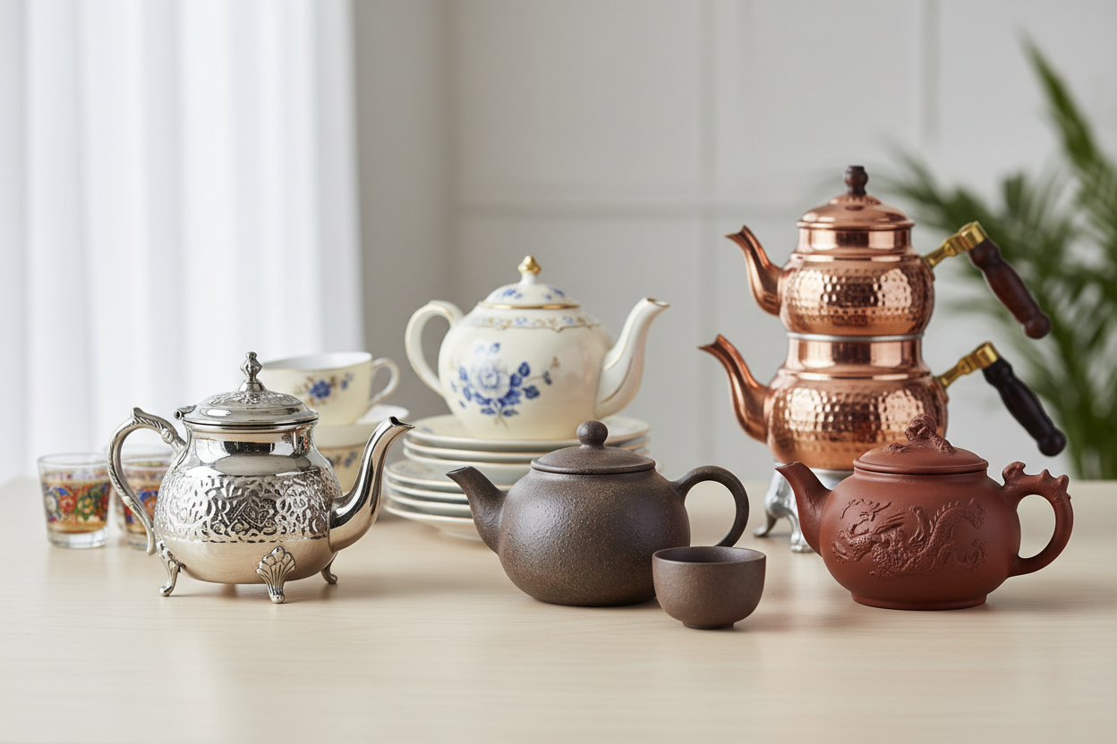 Une théière comme drapeau culturel : théières et nations