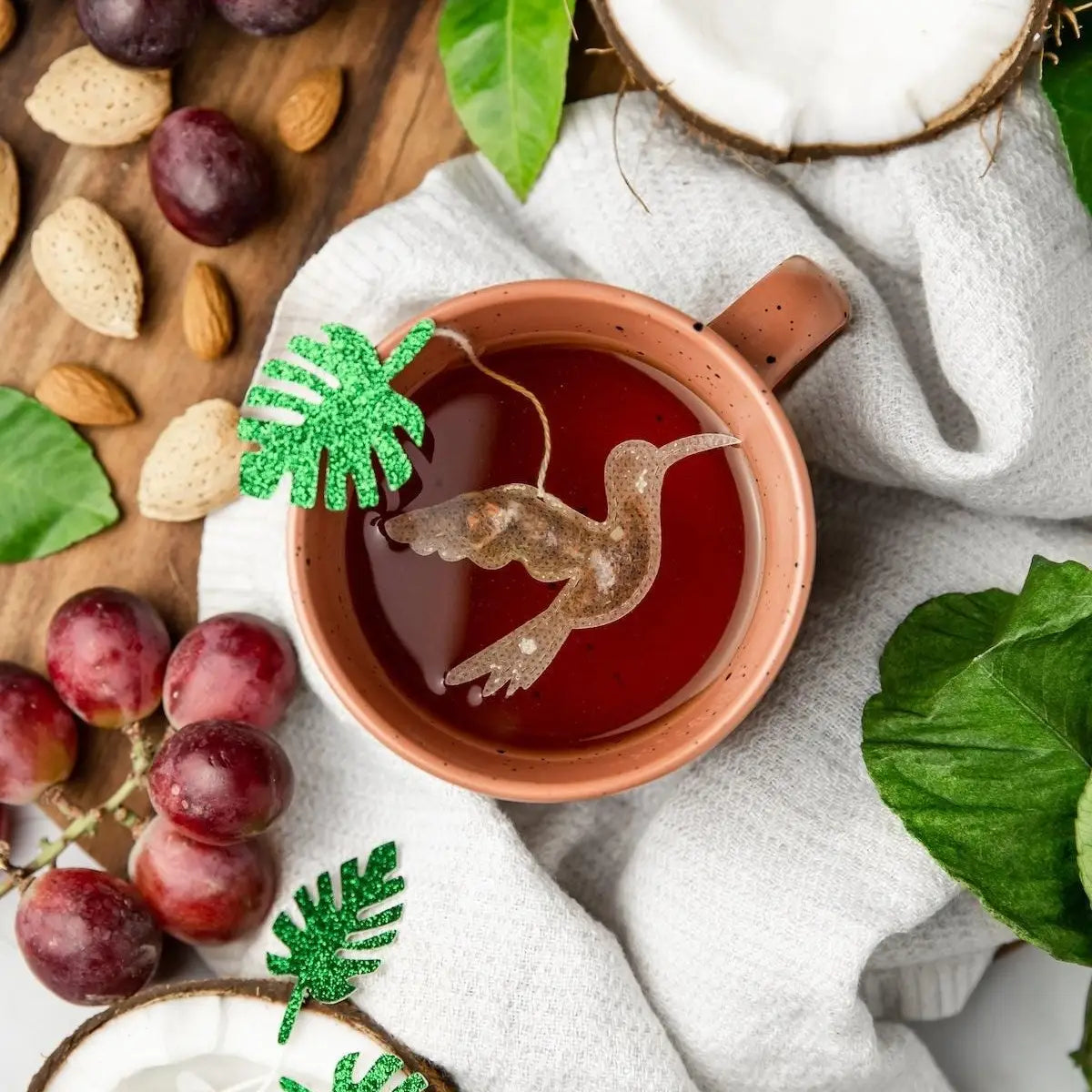 Sachets de thé bio en forme de colibri – Fabriqués artisanalement, x5