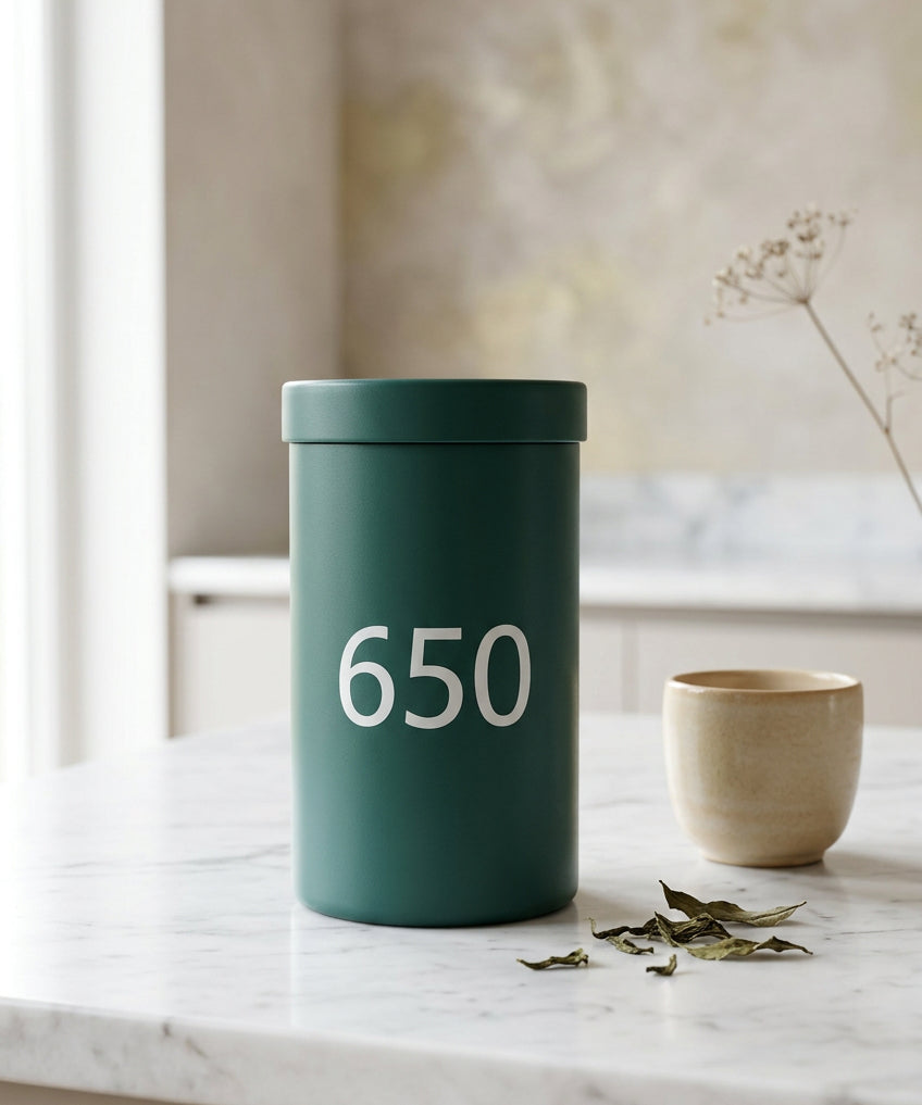 Boîte hermétique japonaise vert pétrole pour thé ou café