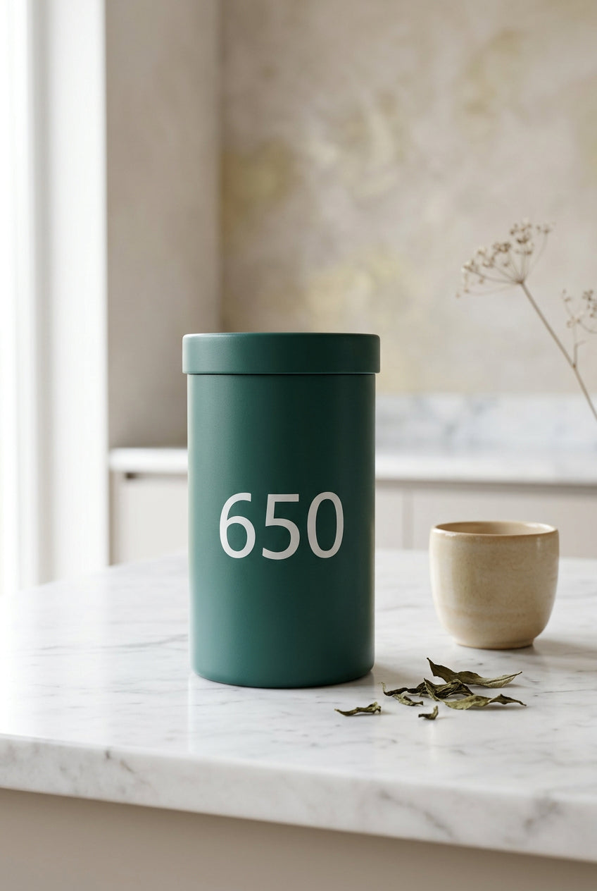 Boîte hermétique japonaise vert pétrole pour thé ou café