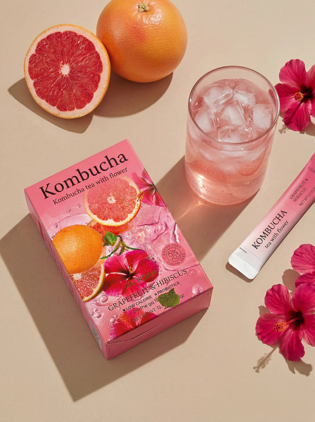 Kombucha floral coréen – sticks instantanés, 15 sachets