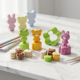 Emporte-pièces et tampons bento animaux – grenouille, ours et lapin