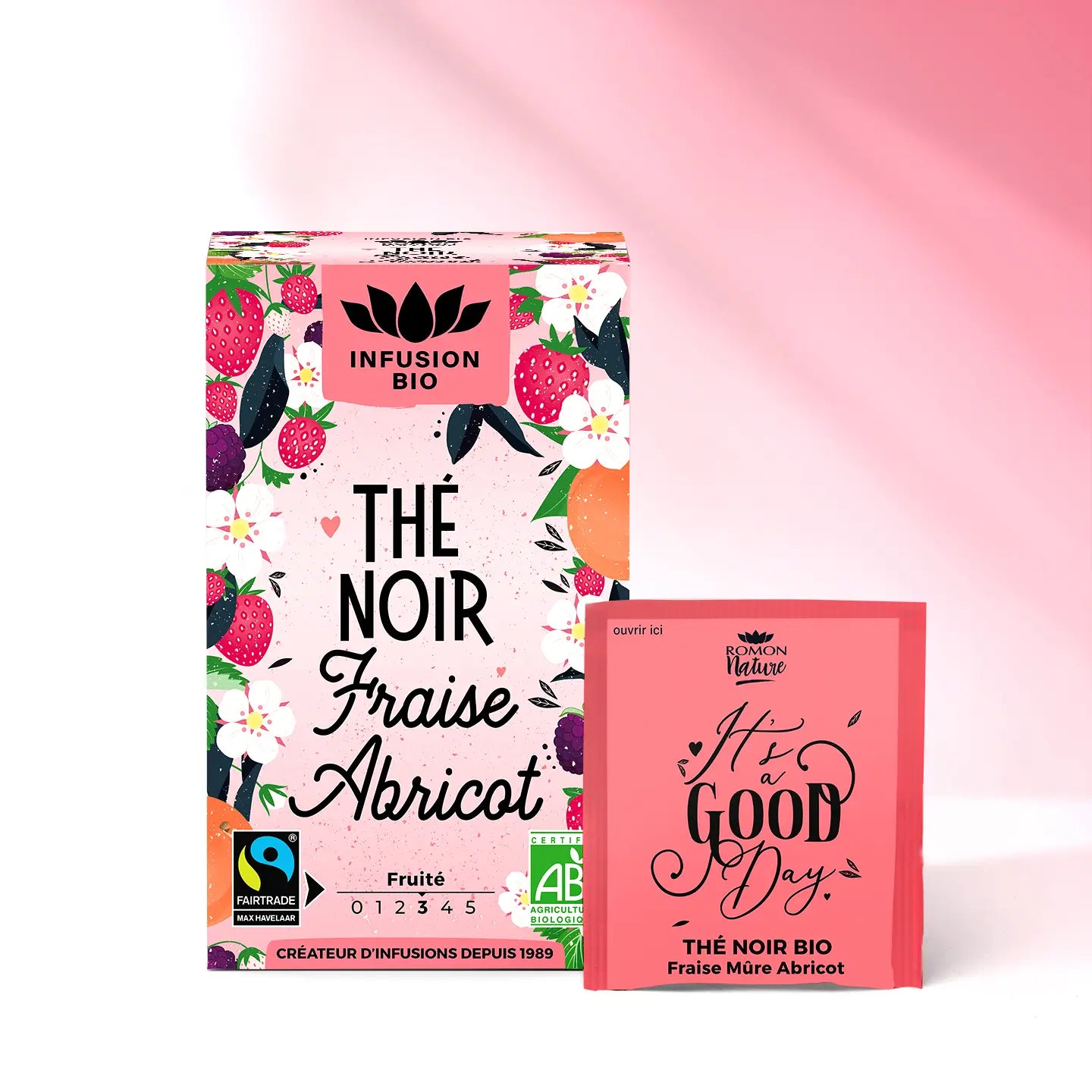 thé noir fraise abricot provence d'antan