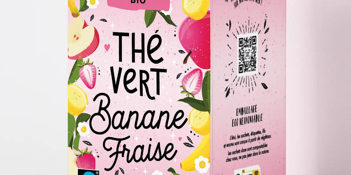 thé vert banane fraise de Provence d'Antan